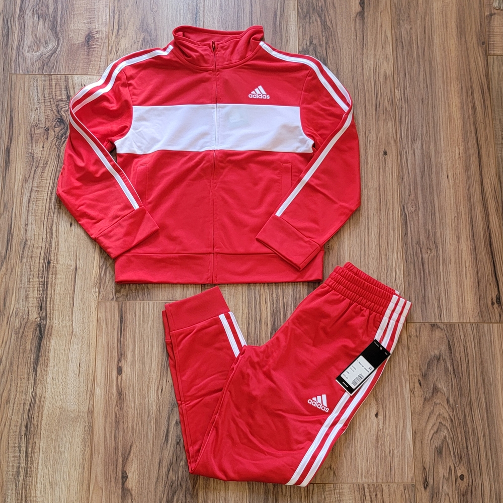 Adidas TWO-PIECE ESSENTIAL TRICOT JACKET SET Size 8